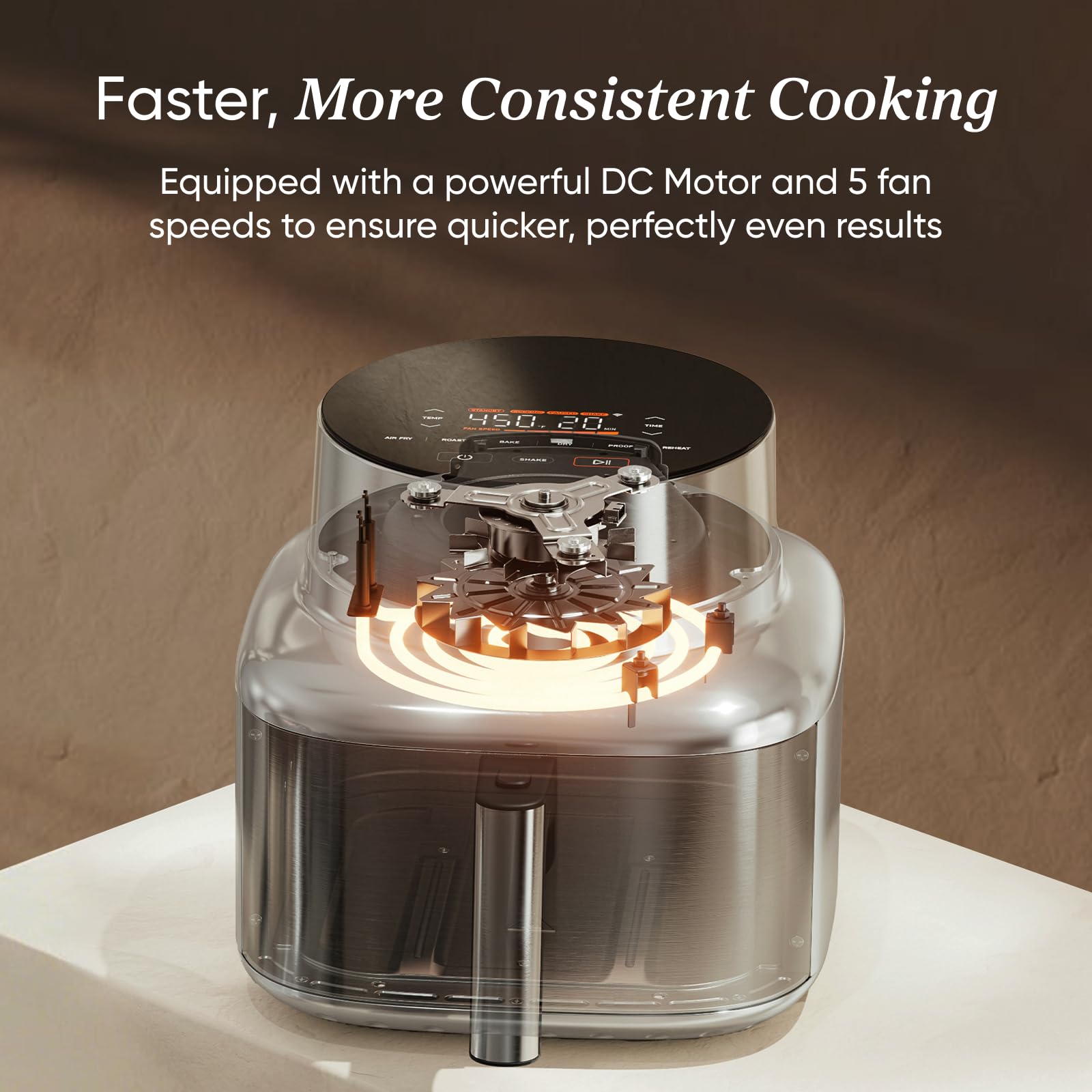Cosori Iconic Air Fryer: 6.5QT, smart functions, PFAS-free coating, 450°F cooking, versatile and consistent results.